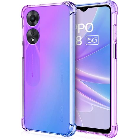 Fallfeste Schutzhülle mit Farbverlauf für Oppo A78 4G, Lila/Blau (1/5)
