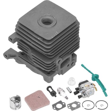 Kit de réparation tronçonneuse Stihl FS38/FS45/FS55 - Cylindre 34mm en alliage d'aluminium, piston 6 pièces, carburateur, bougie, filtre air/carburant et accessoires (1/4)