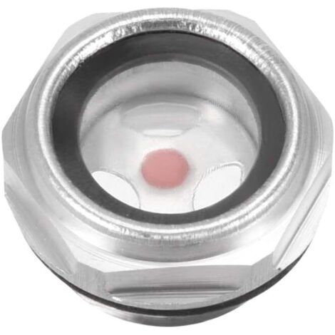Niveau d᾿Huile Liquide Jauge Voyant d'huile Verre Vue Raccord de Compresseur d᾿Air Bouchon en Alliage d᾿Aluminium à Filetage Mâle 1/2 PT avec Joint Torique (1/5)
