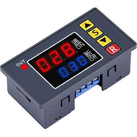 Contrôleur horaire programmable T3231, 12 V CC, 240 W, double affichage LED, relais numérique avec temporisation (1/5)