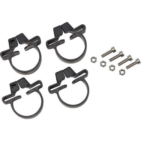 CENTRALE BRICO Lot de 4 colliers Arista gris, H.3 x P.15 cm