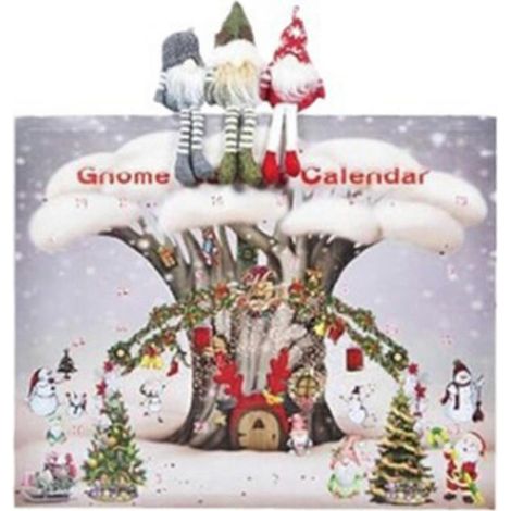Adventskalender 2024 mit Zwergenmotiv – Countdown-Kalender als Weihnachtsdekoration für den Schreibtisch