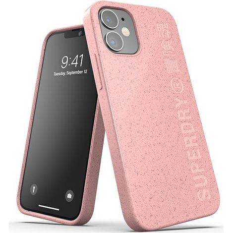 iPhone 12 mini SuperDry kompostierbare Hülle Pink (1/5)