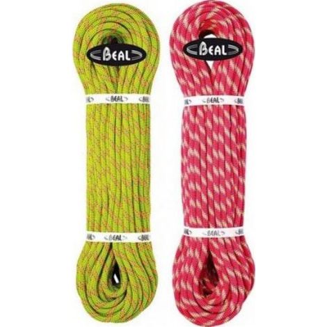 Cuerda Beal Legend Half Rope de 8,3 mm, 60 m x 2 - Verde/Rosa
