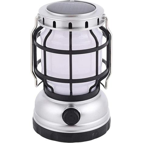 Lampe torche portable multifonctionnelle, argentée, 10,610,616,6 cm, lampe de pique-nique/camping en extérieur, lampe torche étanche. (1/5)