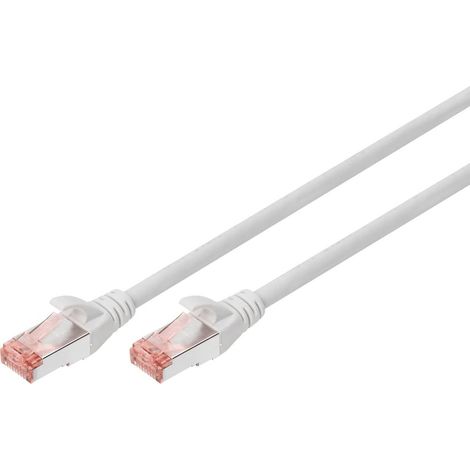 Digitus DK-1644-070 RJ45 Câble réseau, câble patch CAT 6 S/FTP 7.00 m gris sans halogène, torsadé pa (1/4)