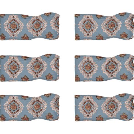 6 housses de chaise haute élasticité, lavables, amovibles, anti-poussière pour salon, hôtel, bureau, cérémonie, mariage, fête (1/5)