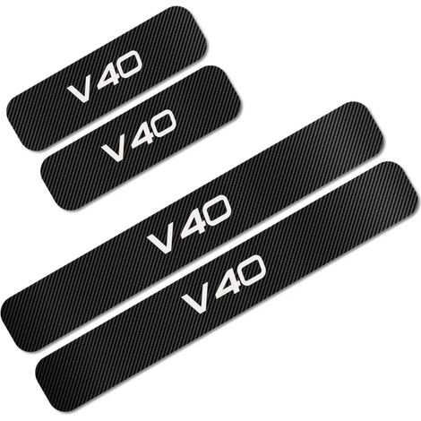 (Pour V40) Lot de 4 autocollants de protection de seuil de porte pour Volvo XC90,XC60 T6,S60,XC40,V40,V60,V50,S40 AWD,V90 et S90 (1/3)