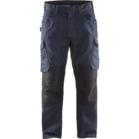 Jean de travail stretch 2D 1497 - Marine/Noir XS - FR(38) - SE(C44) - Courtes (1/2)