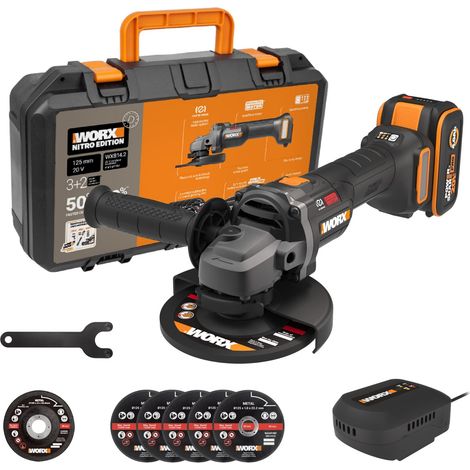 Meuleuse d'angle Brushless 20V WX814.2 Ø125 mm (1/5)