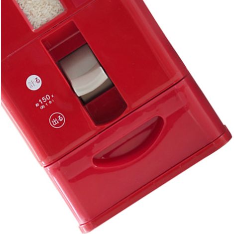 Distributeur de riz Transparent, Type d'entonnoir, seau domestique anti-poussière pour farine de soja et d'avoine L rouge 7,1 X 16,3 16,1 pouces (1/5)