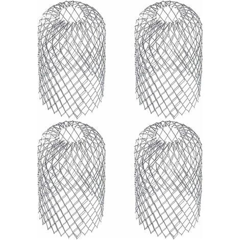Protectores de canalones metálicos Crediri (paquete de 4), filtro expandible, filtro de hojas y protector de bajante. (1/5)