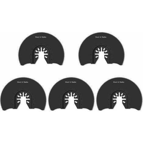 LAN 5 PCS Lame de Scie Segmente Métal Lames de Scie Oscillante Semi Circulaire Universelles en Carbure pour Coupe du Bois du Plastique du Métal des Ouvertures (1/5)