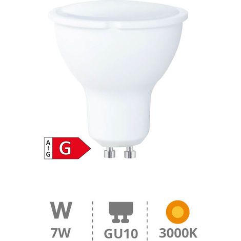 Lampe LED dichroïque 6W GU10 3000K dimmable (1/2)