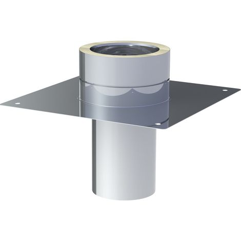 Plaque de base Diam 180 mm pour rehausse conduit de cheminée