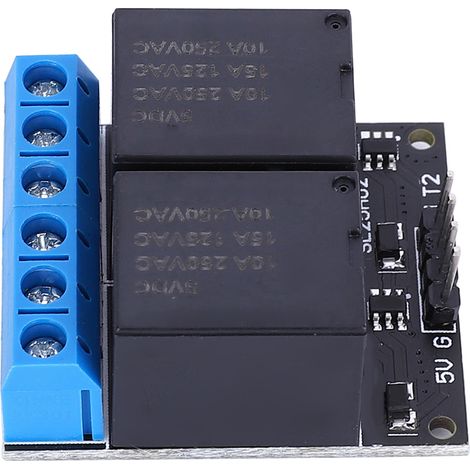Module de relais bistable autobloquant 2 canaux SL25A02 5 V, monopuce, interrupteur de commande de niveau bas (1/5)