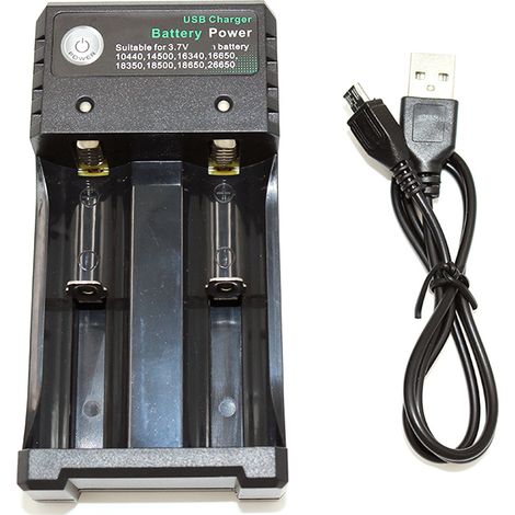 Chargeur de Batterie 18650 Rapide 2 Emplacements Portable pour Accus Rechargeables (1/5)