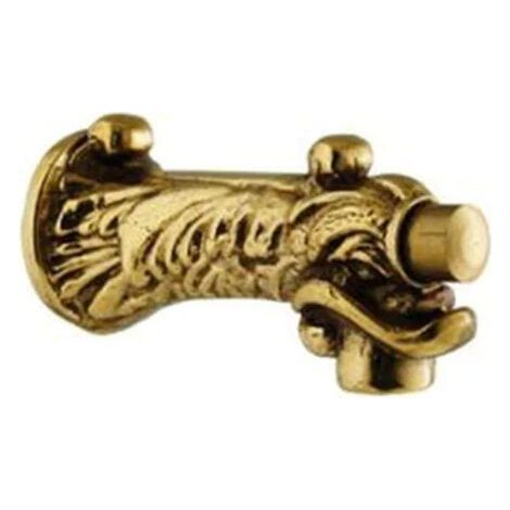 Auslauf für männliche Fontänen, 15 x 21 mm – Druckknopf zur Durchflussregulierung – Abmessungen: 60 mm Höhe x 138 mm Tiefe (1/2)