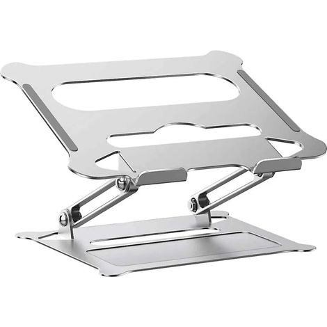 Soporte para portátil, diseño ergonómico, soporte para ordenador portátil extraíble para escritorio, plata (1/5)