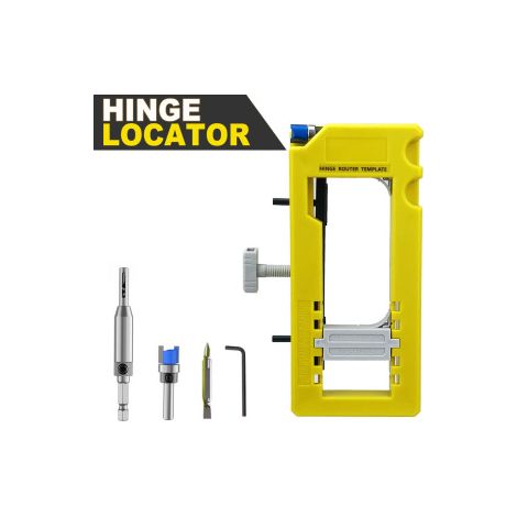 Lot de 2 gabarits de perçage pour charnière – Kit d’installation pour paumelle – Guide de mortaisage pour porte en bois (1/4)