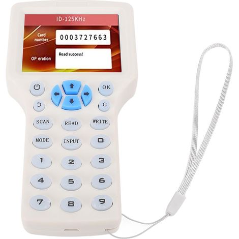 Lecteur/graveur/cloneur/copieur de cartes, interface en anglais, 10 fréquences pour porte-clés à puce 13,56 MHz, système de contrôle d'accès UID (1/5)