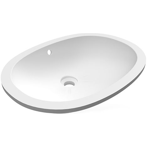 Variante lavabo bajo encimera ovalado 55x41 cm blanco (1/4)