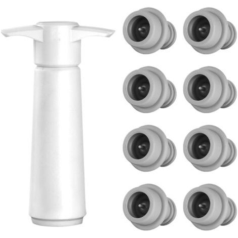 Pompe à Vide pour Vin, Pompe à Vin avec 8 Bouchons à Vin Réutilisables, Accessoires Vin pour la Conservation du Vin (1/5)