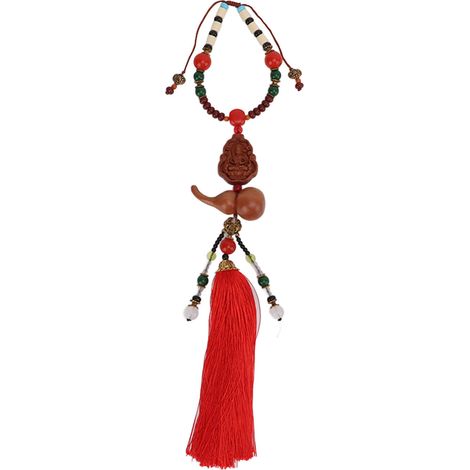 Buddha Decor Peach Wood Gourd Pendant Car Interior Decoration for Balcony Decoration (1/5)