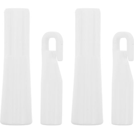Lot de 4 crochets tringle à stores en plastique blanc, accessoires pour rideaux, réglage silencieux (1/5)