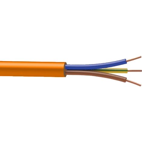 Bis-Electric – Cable électrique anti-feu 3G1.5mm² à la coupe – Résistance au feu CR1 – Non propagateur de flamme C2 – Longueur minimum 10m