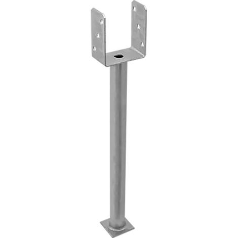 Support De Poteau Zno Ps 100U R500 - 101X628X124X4.0 mm Galvanisé À Chaud - D-Work