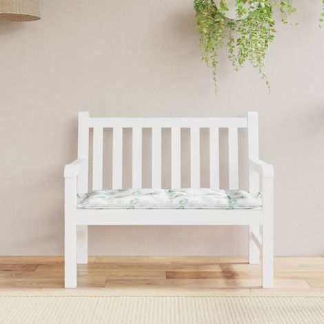 vidaXL Coussin de banc de jardin motif de feuilles 110x50x7 cm tissu (1/5)