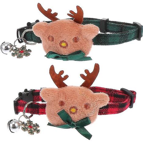 Lot de 2 colliers de Noël pour animaux de compagnie (1/3)