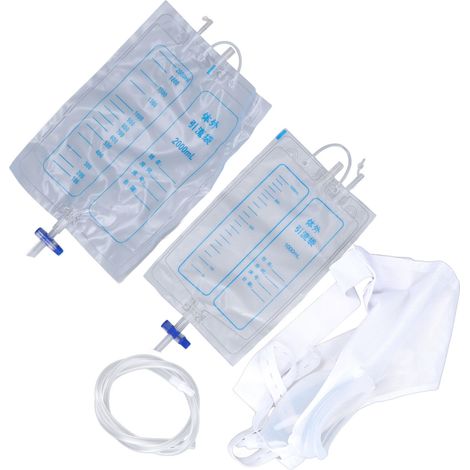 Système de recueil d'urine portable en silicone avec 2 poches à cathéter pour patients âgés, femmes enceintes et type 3 (1/5)