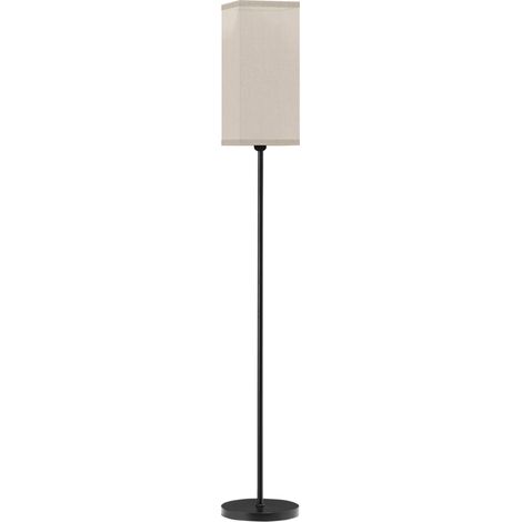 Floor Lamp, Modern Standing Lamp with Linen Shade, Tall Lamps for Living Room, Bedroom, with Foot Switch, Bulb not Included, Black (1/5)