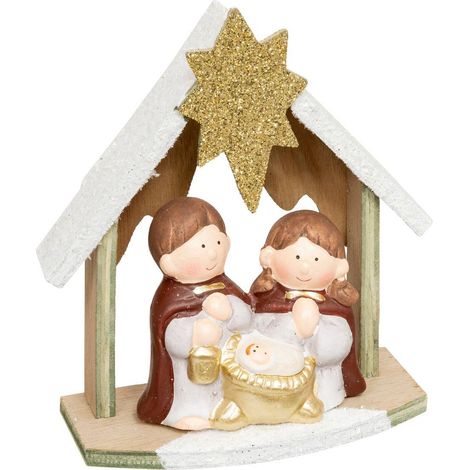 Decorazione della natività h.15cm in gres - Atmosphera créateur d'intérieur