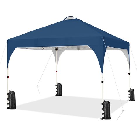 Homevive Carpa Plegable 3x3m Cenador de Jardín Impermeable para 8-10 Personas con Ventilacion y Bolsa de Transporte, Ideal para Playa y Camping Azul (1/5)
