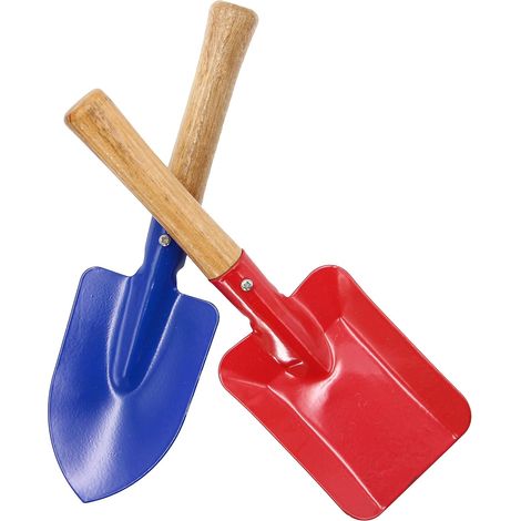 Outils de jardin pour enfants - Ensemble pelle et bêche à main avec manche en bois - 1 pièce