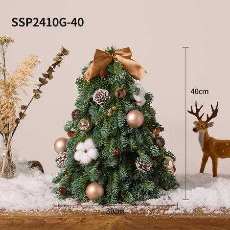 Nobel Árbol de Navidad artificial de polietileno puro con acabado dorado, 40 cm – Ideal para decoración de mesas en restaurantes y hoteles (1/5)