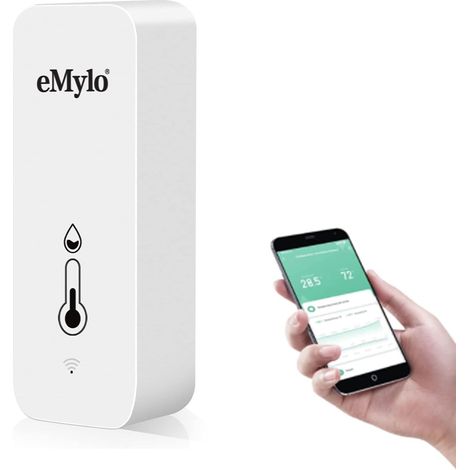 Thermomètre Hygromètre WiFi Intérieur Mini, Capteur Température Humidité, Stockage 1 An, Notification Push, pour Maison Cave Serre (1/5)