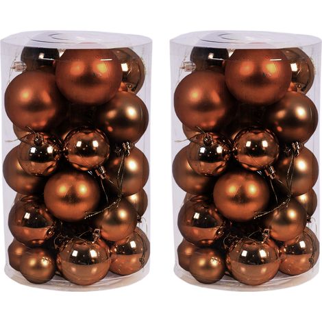 2x30tlg. Weihnachtskugeln braun Ø 4/5/6/7cm-MYW99830-Braun-2er (1/3)