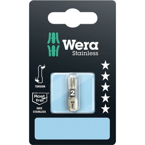 Punta cacciavite Wera 3855/1 ts sb sis acciaio inox 1 4 (1/3)