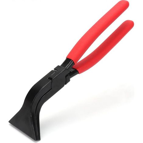 Pince à plier, pince pliante, pince à plier, à 45°, largeur 60 mm, pince à tôle avec poignée antidérapante pour plier et lisser les tôles, rouge (1/5)