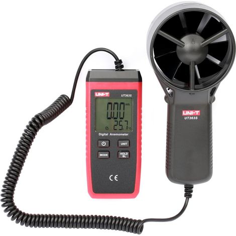 Unidad UT363S anemómetro digital con pantalla LCD retroiluminada