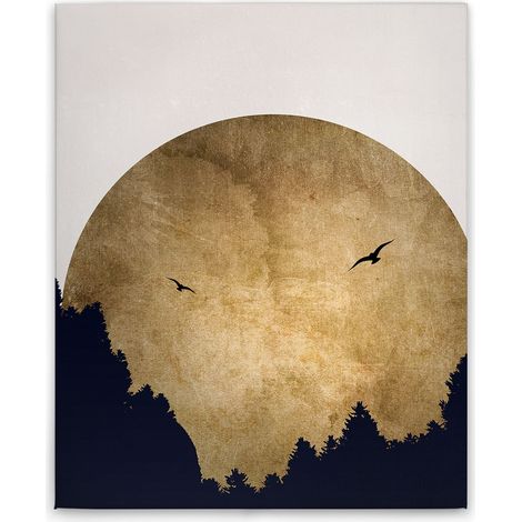 Leinwandbild Schwarz Gold M1-No.50669 - Kunstdruck auf Leinwand in Creme Schwarz - Wandbild 40 x 50 cm (1/5)
