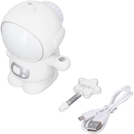 Lampe de bureau LED avec 2 modes d'éclairage, protection des yeux, chargement USB, veilleuse astronaute avec taille-crayon intégré, blanche. (1/5)