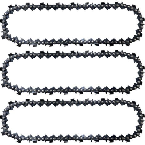 Lot de 3 chaînes de tronçonneuse 20 pouces – 76 maillons – Pas de 325'' – Acier importé pour coupe lisse et rapide