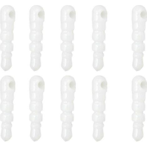 100 bouchons anti-poussière pour écouteurs jack 3,5 mm avec breloque pour téléphone portable, compatibles avec iPhone X/8/7/6s/6 Plus/Air 2/mini 3/Galaxy S8/S7/S6 Edge/LG/Ne-2.00X0.30X0.30CM-White (1/3)