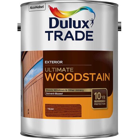 Dulux Trade Ultimate Weathershield Woodstain - Teak - 5L