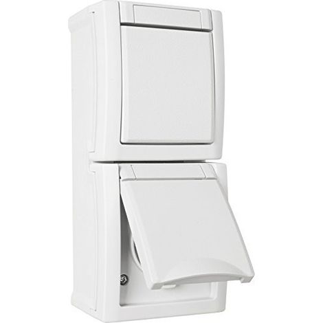 PRISE/INTERRUPTEUR, AP/FR, COURANT ALTERNATIF, BLANC, PACIFIC HHG 90591198-DE
